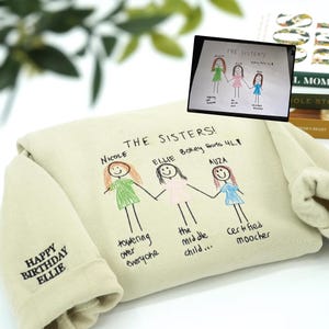 Sudadera con dibujo bordado para niños: regalo artístico personalizado para niños