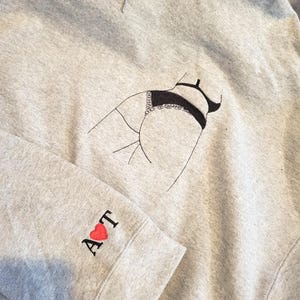 Custom Embroidered Sweatshirt - Spicy Portrait Hoodie for Boyfriend - Spicy Couples Gift for Husband - Portrait From Photo