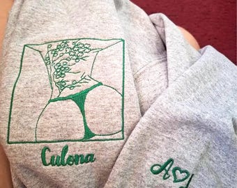 Spicy Hoodie with Photo Embroidered - Anniversary Gift for Husband or Boyfriend - Custom Portrait From Photo Sweatshirt - Boyfriend Hoodie