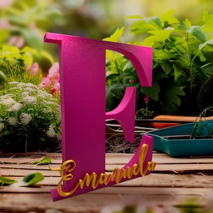 Lettera Iniziale Decorativa con nome personalizzato , stampato in 3D , idea regalo , compleanno , nascita , Nome per evento, battesimo