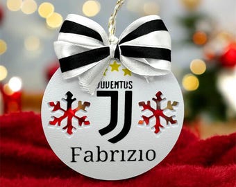 Boule De Noël Personnalisée Football Avec Prénom Et Année - Décoration En Résine Peinte Main - 11