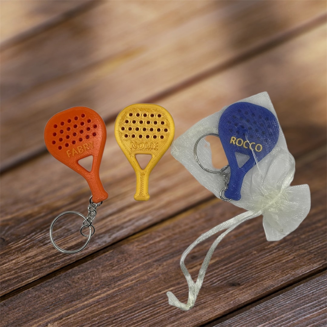 Personalised Paddle Racket Personalized Paddle Racket Keychain - 3D Printed PLA - Custom Name - Etsy