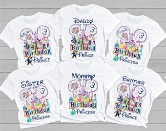 Family Matching Girl Princess Birthday Shirts, Birthday Girl Party Shirt, Princess Theme Party, Birthday Queen Shirt