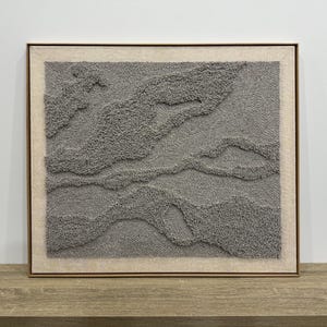 Arte murale moderna, arazzo tessuto a mano con cornice, arte del filato, arte della lana naturale, arazzo da parete, regalo in stile scandinavo, arte murale Punch Needle