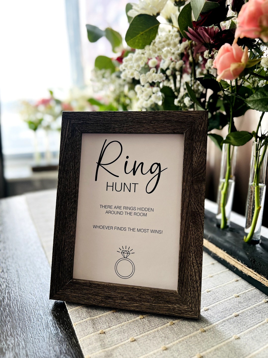 Instant Download - Ring Hunt Sign, 5x7 or 8x10 Find the Ring Sign ...
