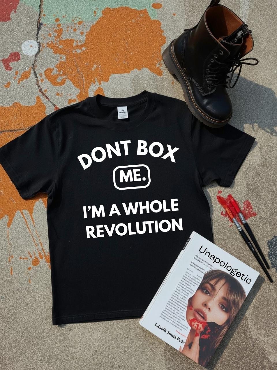 store product block Don’t Box Me Tee poster