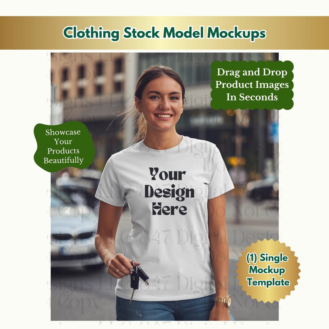 Model Shirt Example Female T Shirt Model Stock Image | Bella Canvas Shirt | Tee Mock | Top ...