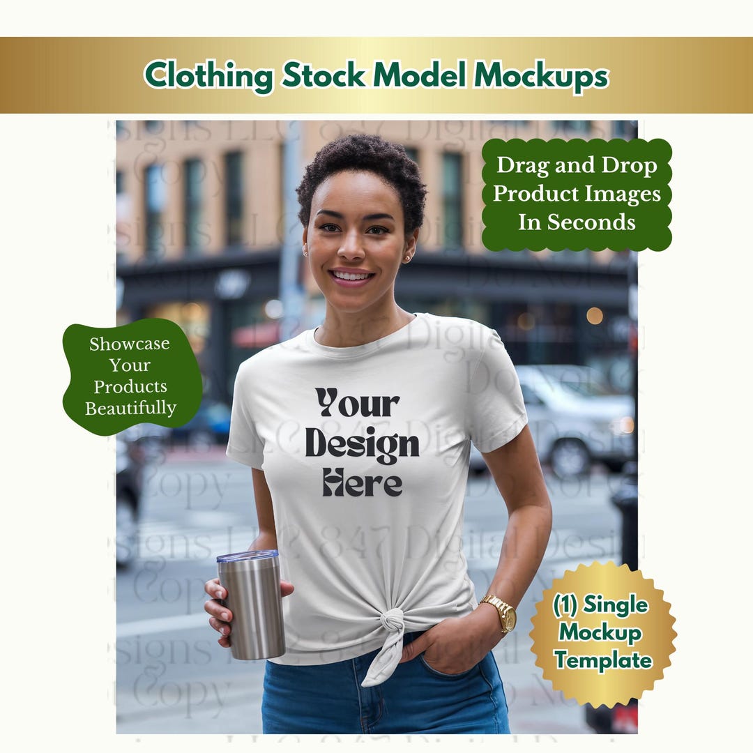 Model Shirt Example Female T Shirt Model Stock Image | Bella Canvas Shirt | Tee Mock | Top ...