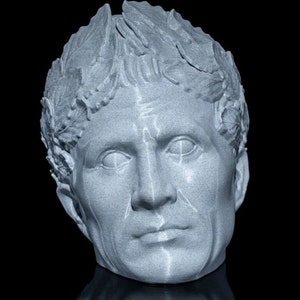 On top of every Caesar's head lies a crown, but this one prefers headphones!