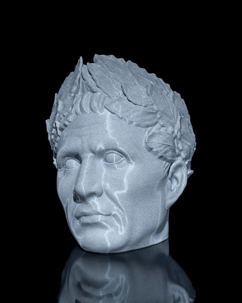 Kopf von Rom Kopfhörer Halter Kopf Statue Wohnkultur Geschenk für sie Geschenk für ihn Minimalistisches Dekor Römischer Kaiser Römisches Reich Bürodekor Bild 1