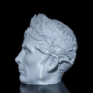 Head of Rome Headphone holder Head Statue Home Decor Gift for her Gift for him Minimalist Decor Roman Emperor Roman Empire Office decor image 5