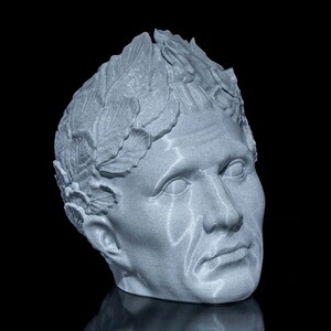 Head of Rome Headphone holder Head Statue Home Decor Gift for her Gift for him Minimalist Decor Roman Emperor Roman Empire Office decor image 3