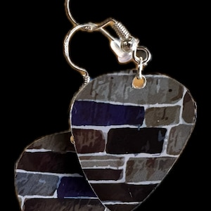 Guitar pick earrings