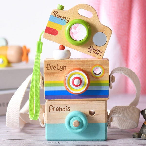 Custom Wooden Camera,Wooden Toy Camera, Toys for Toddlers, Wooden Montessori Toys,Sensory Toys,Newborn Photo Prop,child birth gift