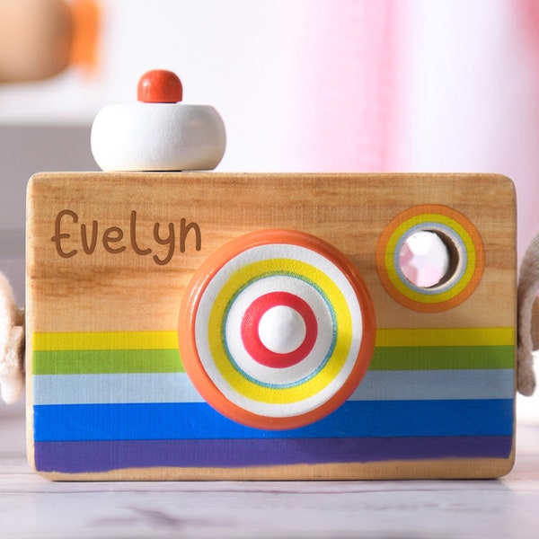 Custom Wooden Camera,Wooden Toy Camera, Toys for Toddlers, Wooden Montessori Toys,Sensory Toys,Newborn Photo Prop,child birth gift