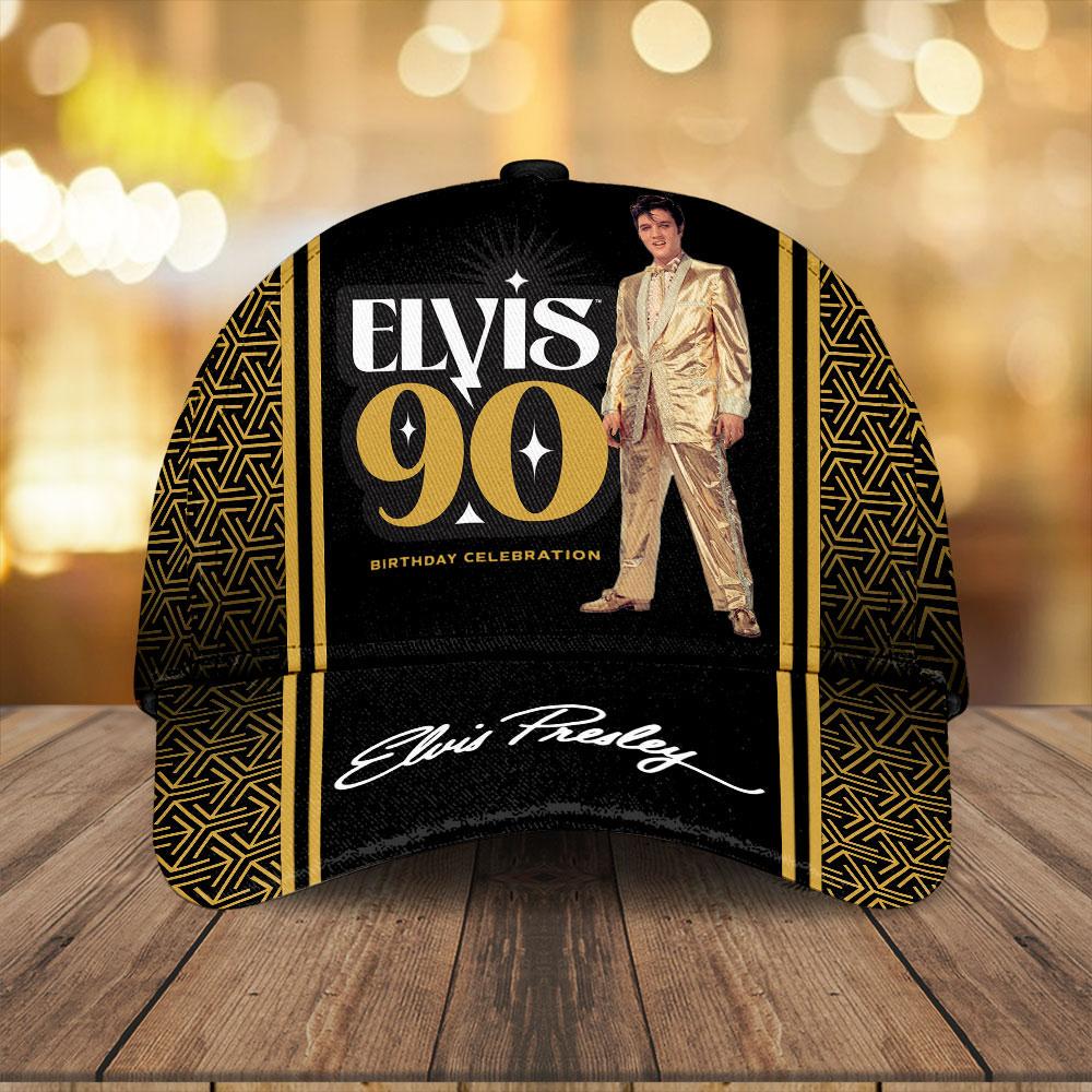 ELVIS PRESLEY サイン刺繍 キャップ フロント本革レザー ELVIS PRESLEY サイン刺繍 キャップ フロント本革レザー