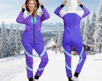 Tuta da Spider Gwen, tutina da donna Gwen Stacy, pigiama intero da cosplay di Spider Gwen Disney, regalo di Natale