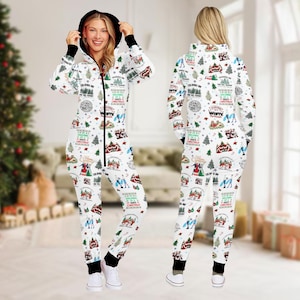 White Christmas Family One-Piece Pjs, Xmas Movie 1954 Matching Jumpsuit, Wallace And Davis Onesie, Matching Family Gift