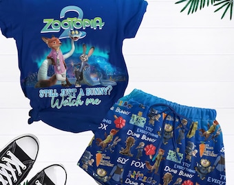 Zootopia 2 Crew Tshirt And Short, Disney Zootopia Shirt, Zootopia 2 Tee, Disneyland Shirt