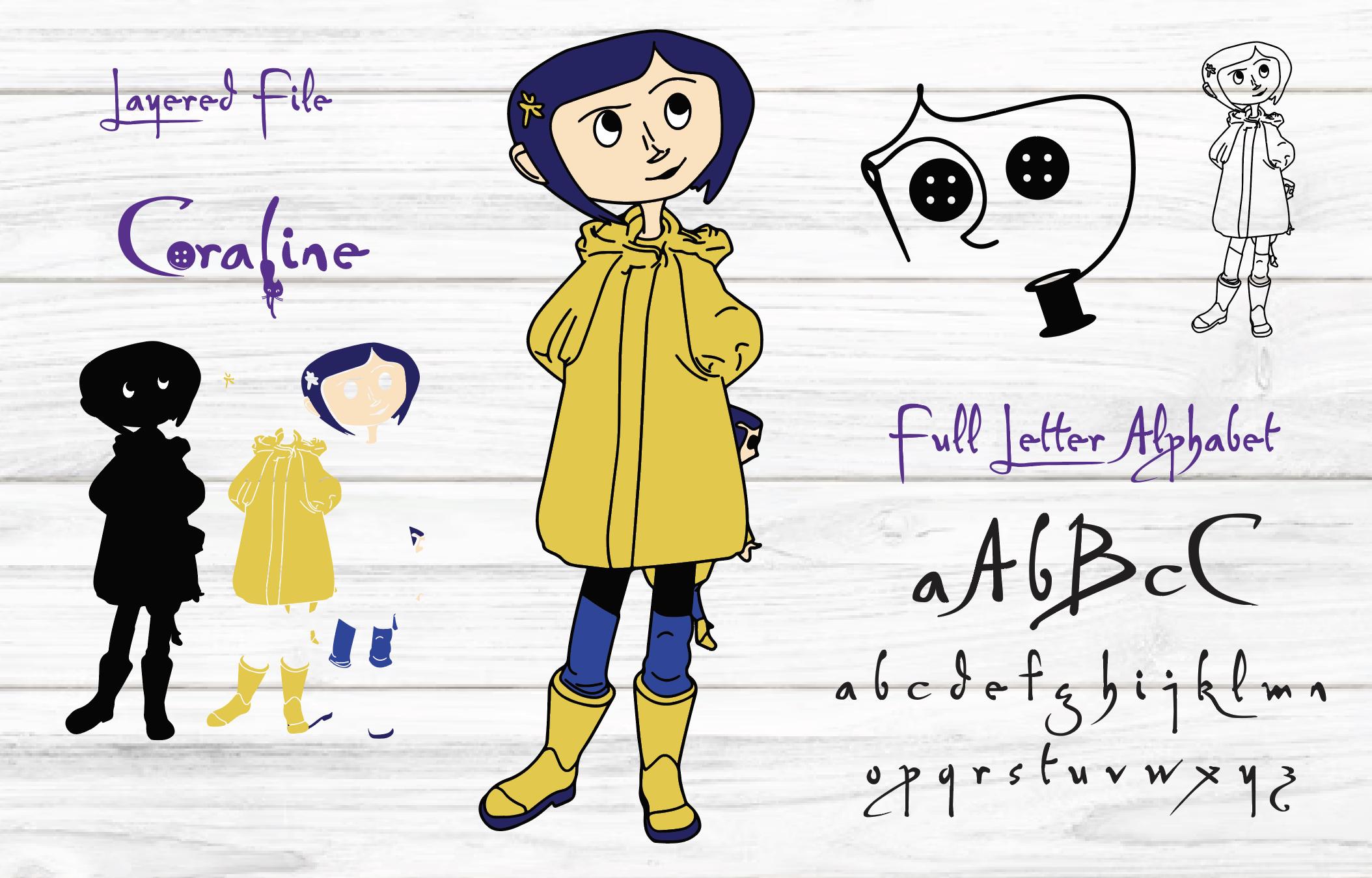 CORALINE Logo Vector PNG SVG Alphabet inclus téléchargement immédiat ...