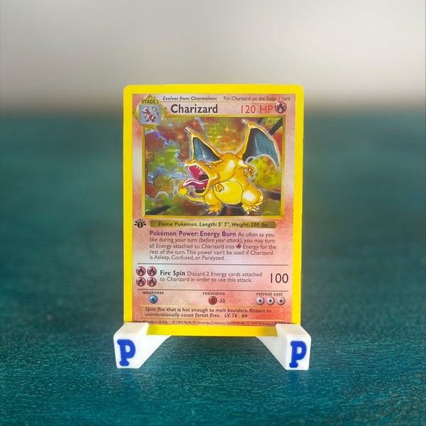 Charizard Shadowless 1st Edition Pokemon Replica Card - Handmade Proxy