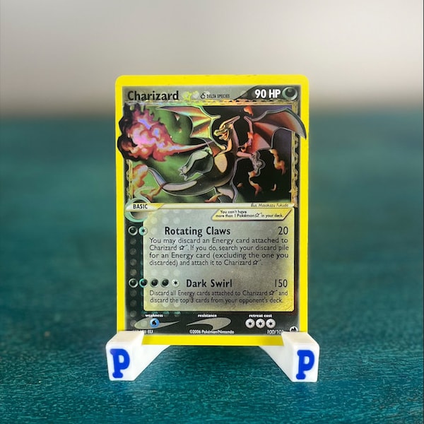 Charizard Gold Star Dragon Frontiers Holographic Pokemon Replica Card - Handmade Proxy