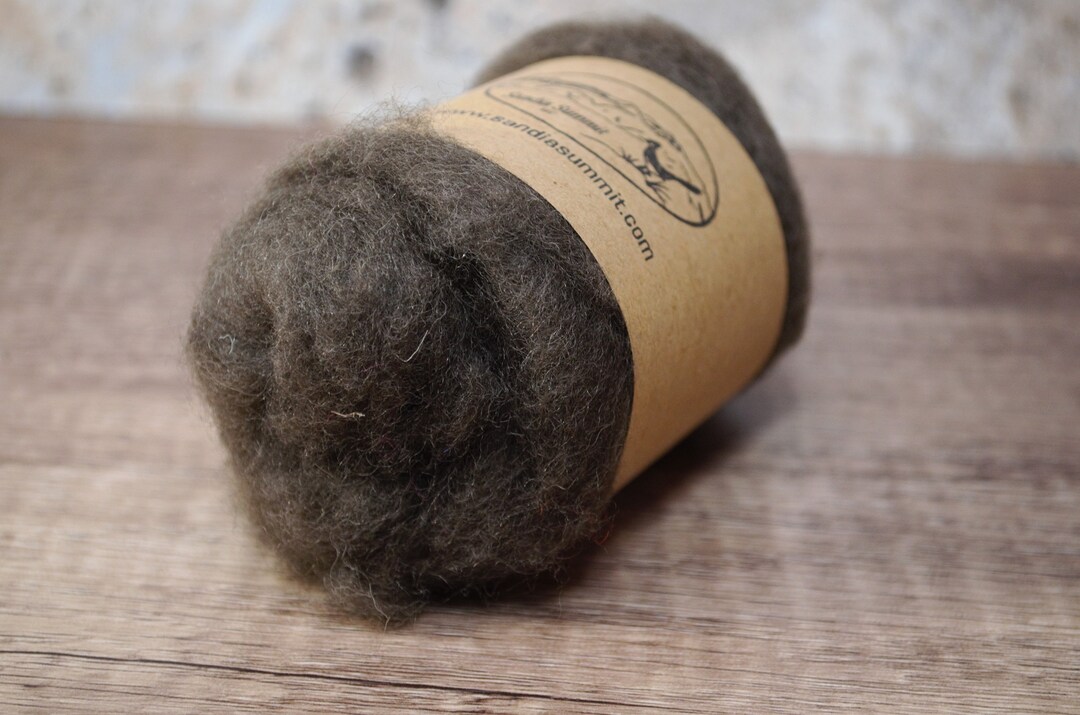 Beaver Dark Brown MAORI WOOL, 1 Ounce, Needle Felting Wool Batt by DHG ...