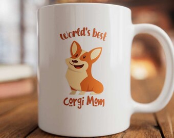 'S Werelds beste corgi moeder, hondenmoeder, corgi mok, moeders cadeau, hond moeder cadeau, moederdag mok, cadeau moeder, beste moeder mok, mok hondenliefhebber, moederdag cadeau mok