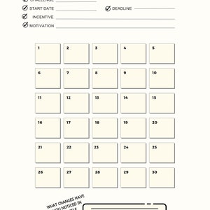 30 Day Challenge Tracker Printable, 30 Days Goal Tracker, Habit Forming ...