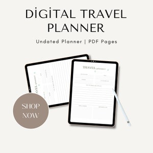 Printable Travel Planners, Packing List, Organizers, , Itinerary Planning, Holiday Planner, Travel To Do List, Letter, Half-Letter, A4, A5