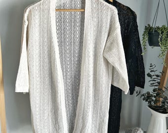 Summer Knit Cardigan: Lightweight Crochet Beach Cover-Up