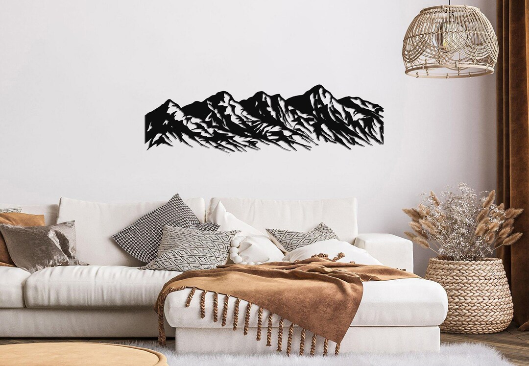 Mountains Metal Wall Art: Nature-inspired Indoor Outdoor Sculpture - Etsy
