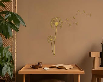 Metal Wall Art "Pusteblume" - Indoor/Outdoor Hanging Decor, 48x118cm, Powder Coated Steel - View #2