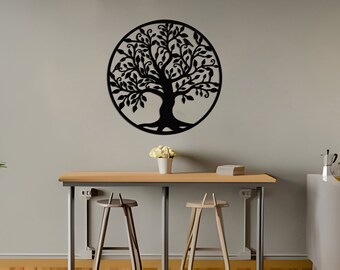 Metal Family Tree Wall Art: Custom Indoor Outdoor Decor