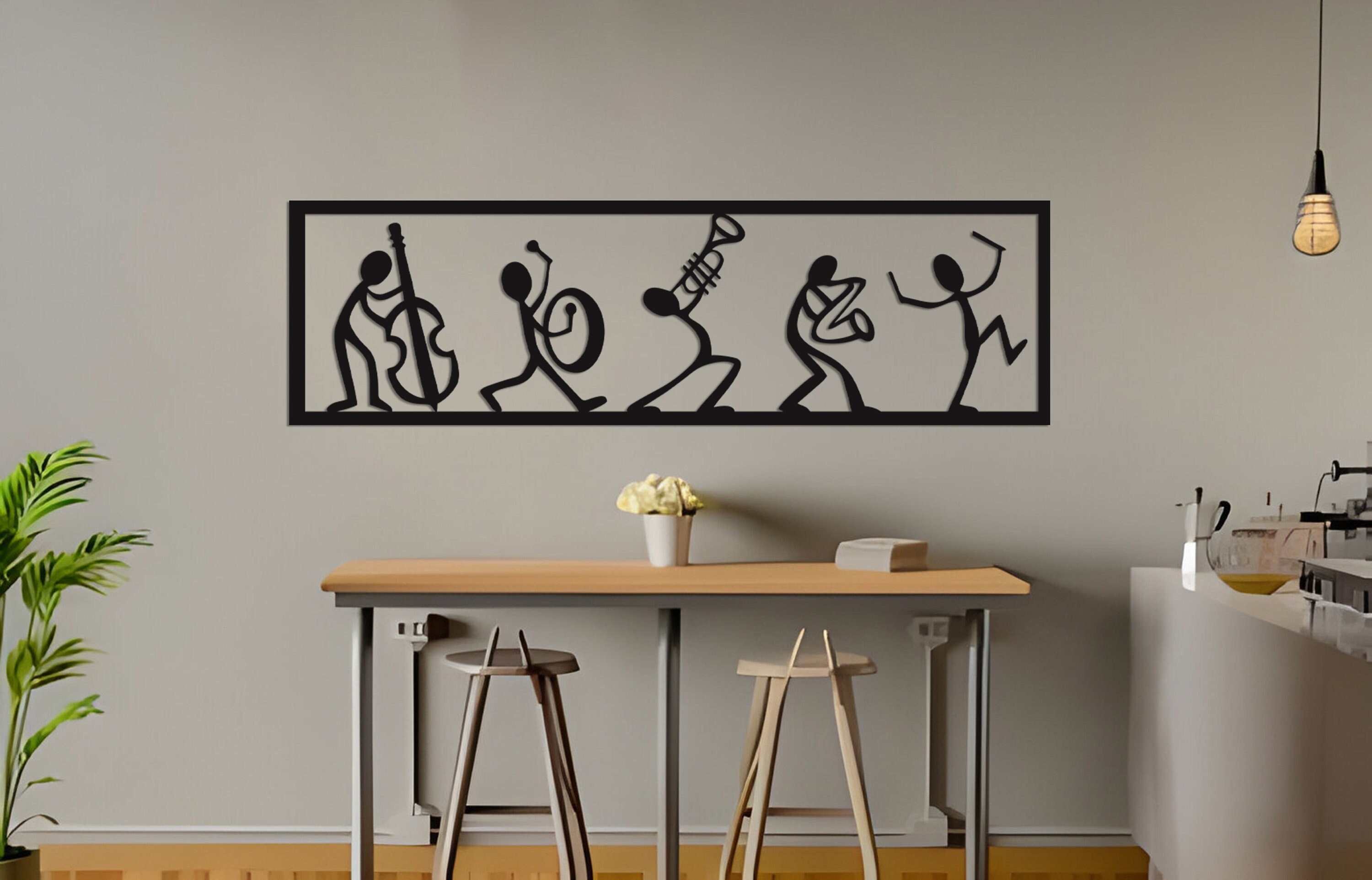 Stickman Concert Metal Wall Art: Musical Band Display - Etsy