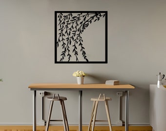 Framed Leaf Metal Wall Art: Indoor/Outdoor Nature Decor