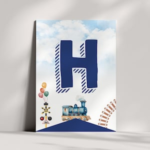 Train Birthday Banner Boys Birthday Letter Garland Trains Hanging Letter Banner Boy Birthday Trains Letter Decoration Boys Birthday Trains