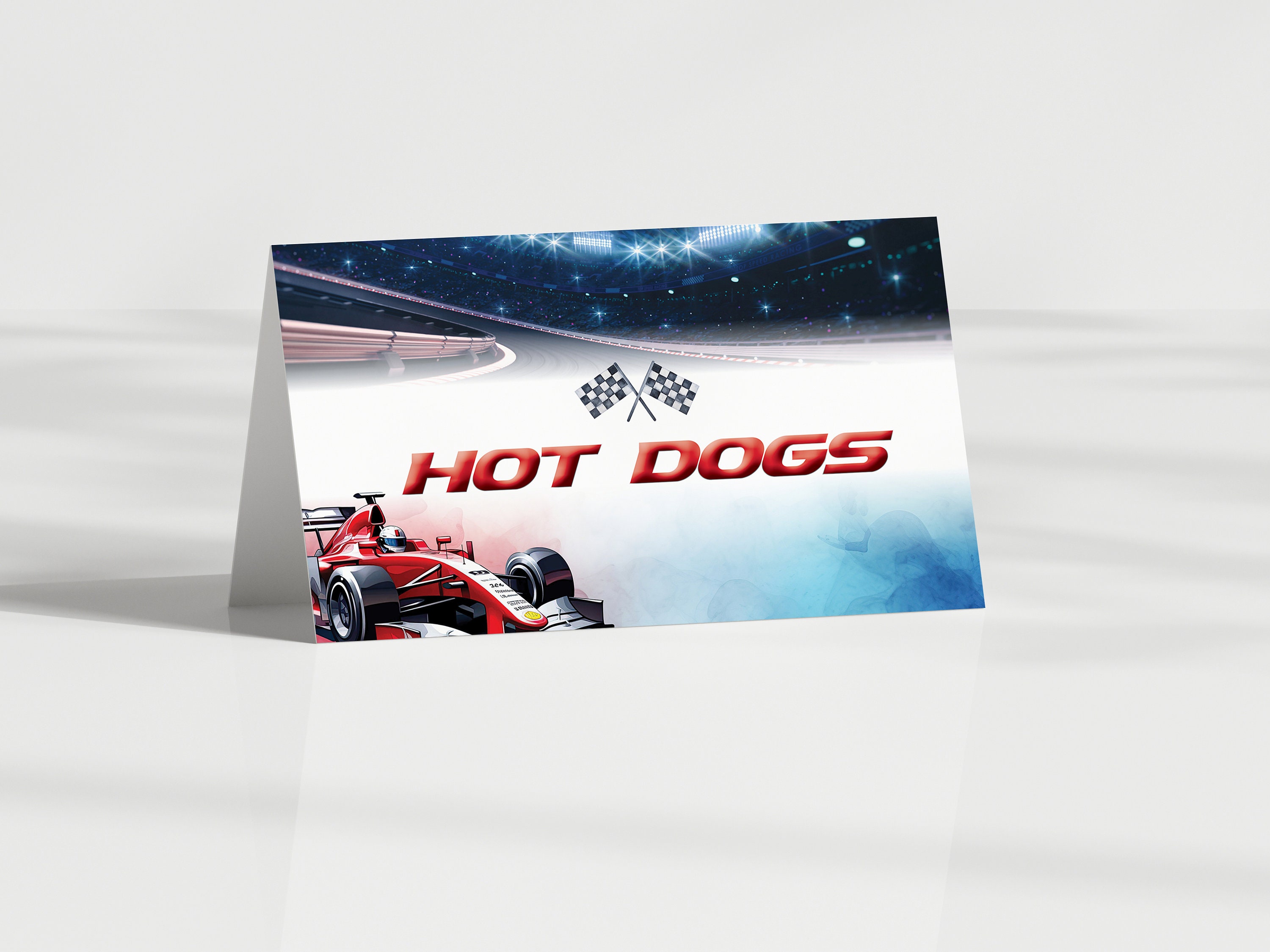 Race Car Birthday Thank You Card Racing Cars Birthday Editable Race Car ...