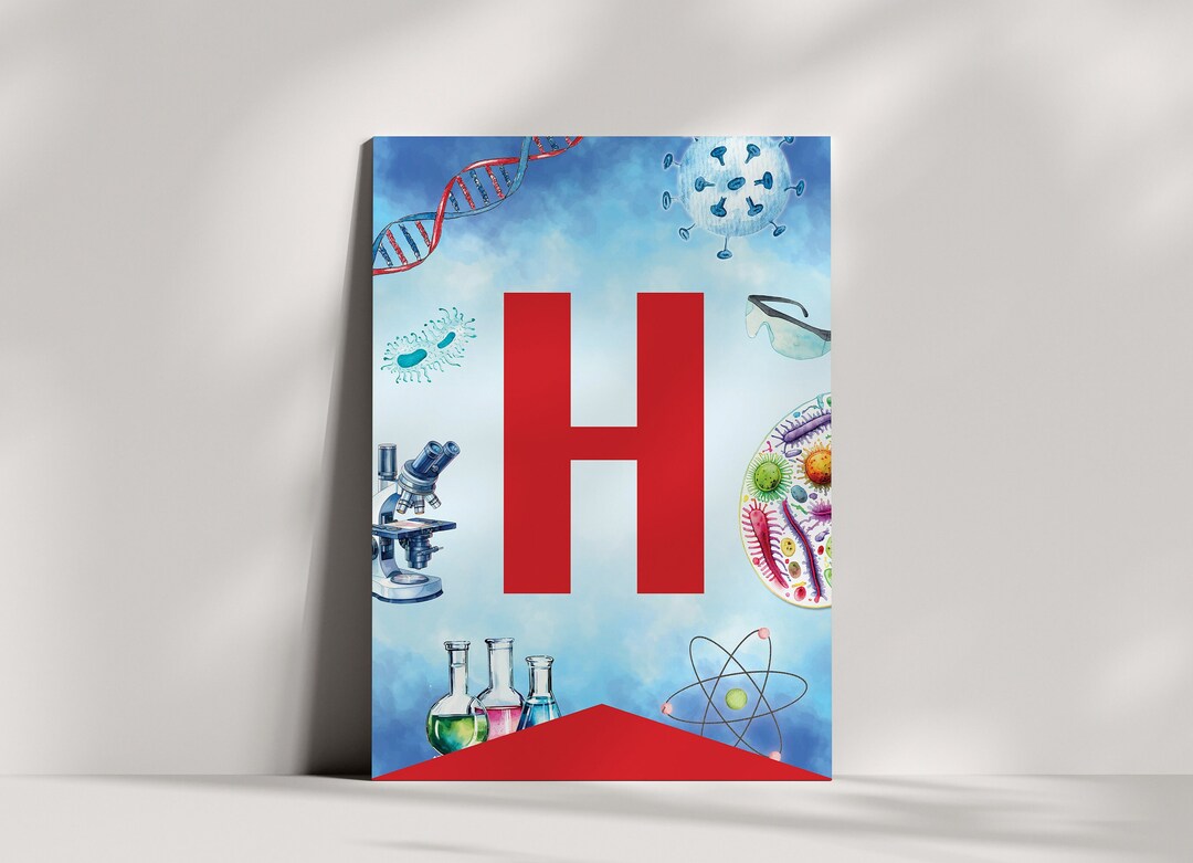 Science Birthday Hanging Garland Science Birthday Boys Letter Banner ...