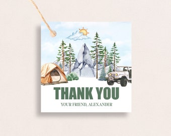 Camping Favor Tag Camp Birthday Favor Tag Camping Birthday Outdoors Good Bag Tag Camping Editable Camp Hang Tag Camp Birthday Tag Template