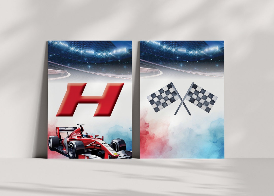 Race Car Letter Banner Garland Race Car Birthday Hanging Decoration ...