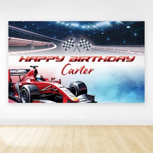 Race Car Birthday Backdrop Banner Race Cars Photo Backdrop Boys Birthday Photo Wall Banner Race Cars Backdrop Banner Racing Car Birthday