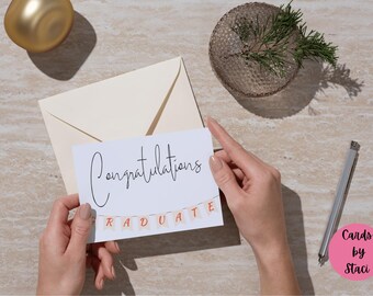 Graduation Congratulations Card | Printable Banner Design (Digital Download)