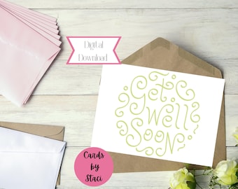 Get Well Soon Card | Printable Encouragement Greeting (Digital Download)
