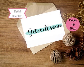 Get Well Soon Card | Printable Encouragement Greeting (Digital Download)