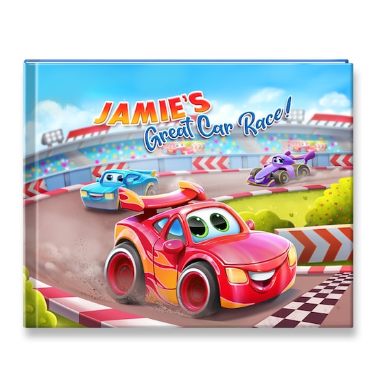 Race Car Personalized Kids Story Book, Custom Name book for Children, 5th of 6th Birthday Gift, Custom Picture Book, Little Brother Gift