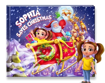Livre d'histoires de Noël personnalisé Save Christmas - Livre d'histoires de Noël personnalisé pour les enfants et les bébés - Un cadeau de Noël spécial