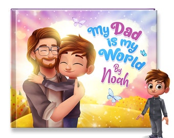 Personalized Childrens Story Book About Dad, Custom Kids Book, Bedtime Story Book, Story Time Custom Cartoon Book, Custom Picture Book