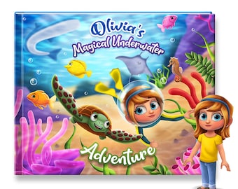 Personalized Childrens Book Magical Under Water Adventure - custom book for girls - custom book for boys - personalized gift idea for kids