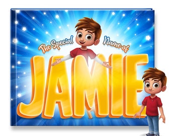 Libro de nombres Libro personalizado para niños, Libro personalizado con nombre, Idea de regalo de nombre para niños, Regalo de cumpleaños para niños de 0 a 7 años